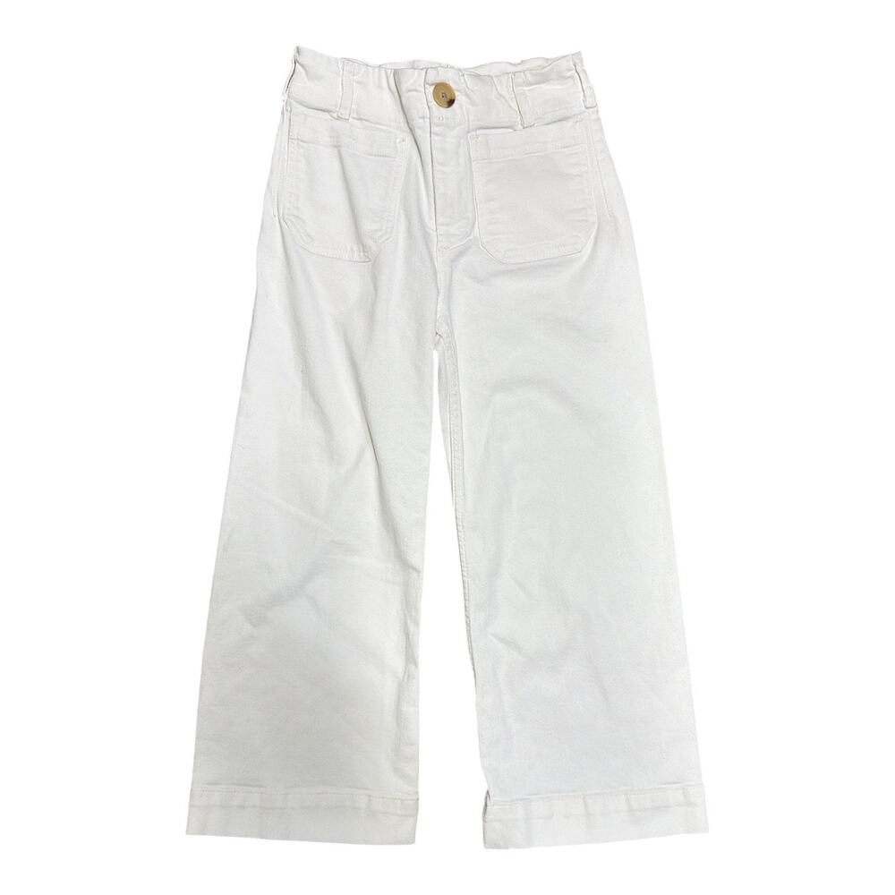 Anthropologie Colette Crop Wide Leg Jeans White - Picture 2 of 4
